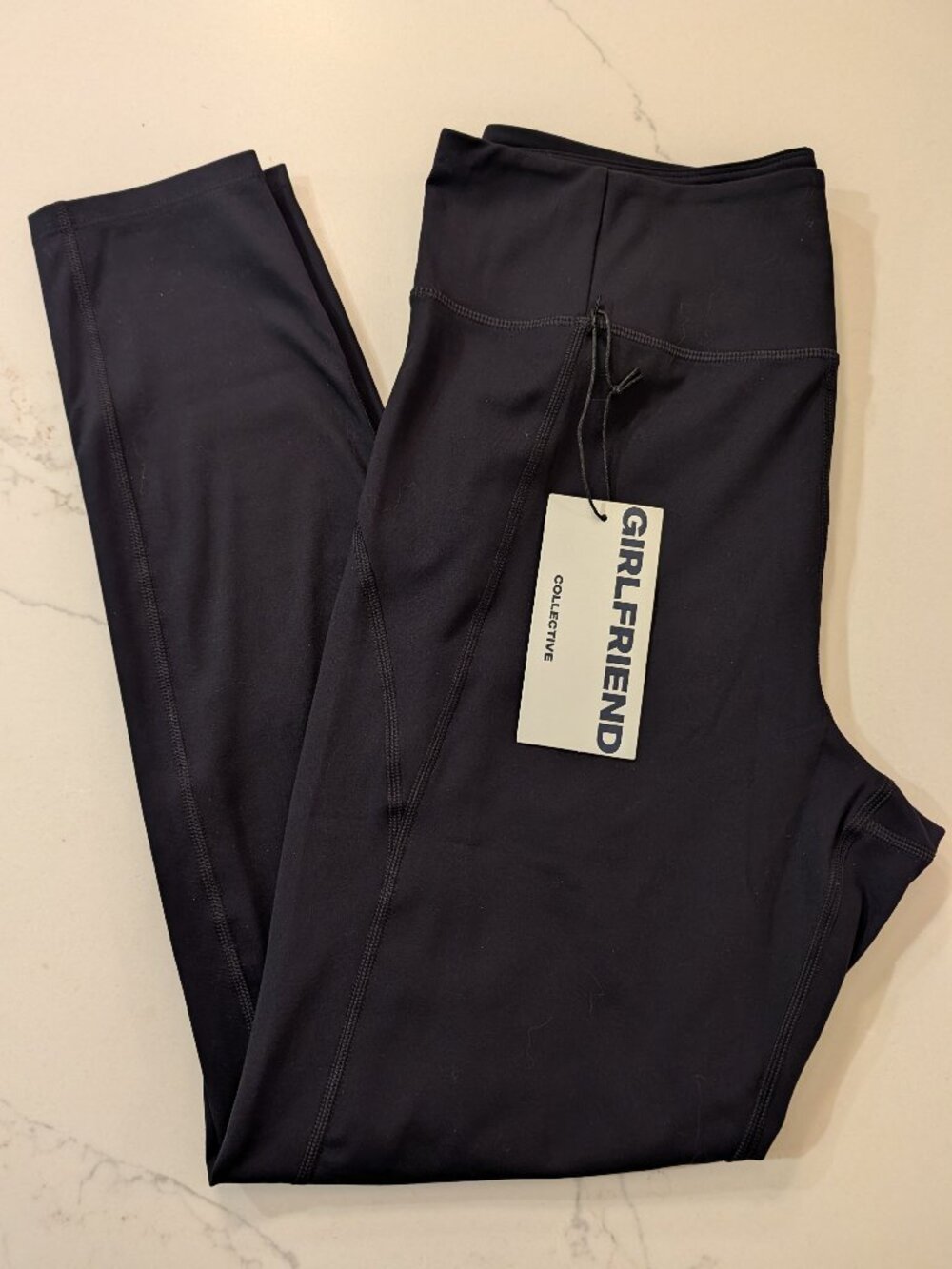 NWT Girlfriend Collective Compressive High-Rise Leggings Black XL 28.5"